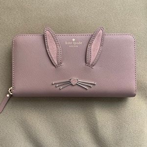 Cute bunny zip up Kate Spade wallet